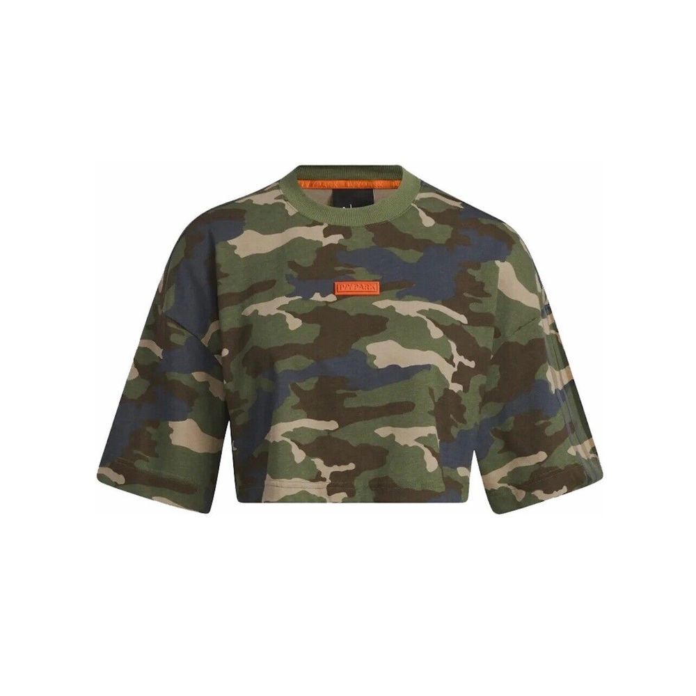 ✅Adidas Ivy Park Camo Crop Top Tee Size (XL)